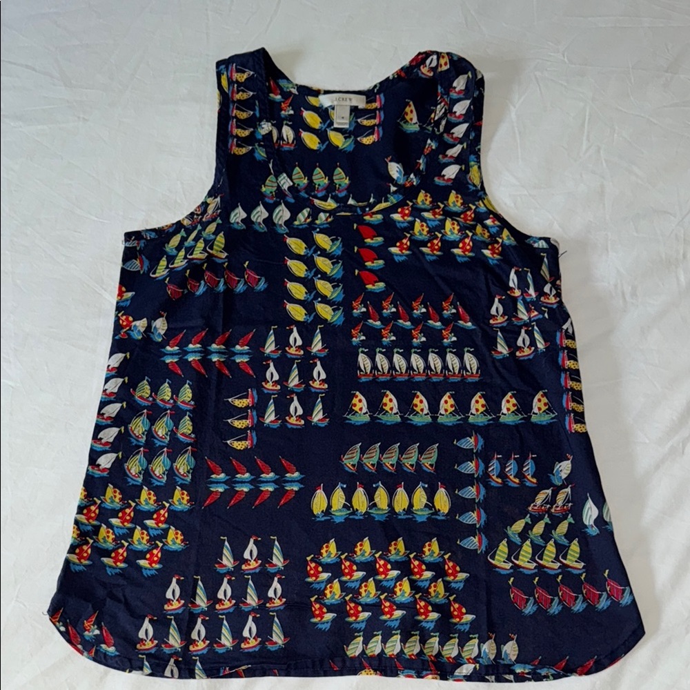 J crew sailboat tank top